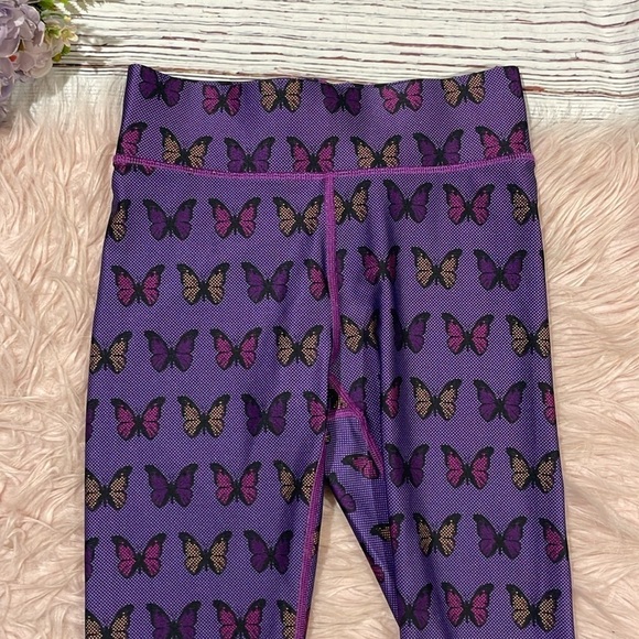 NWT Terez Halftone Butterfly Purple Hi-Shine Leggings - Picture 9 of 9